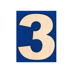 Cyfra  3  cyferka 20cm / SKLEJKA #3mm / Arial